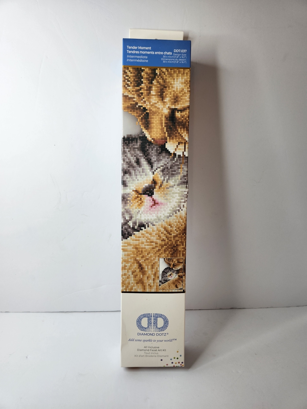 Diamond Dotz "Tender Moment" Cat Diamond Art Kit in Brown and Gray